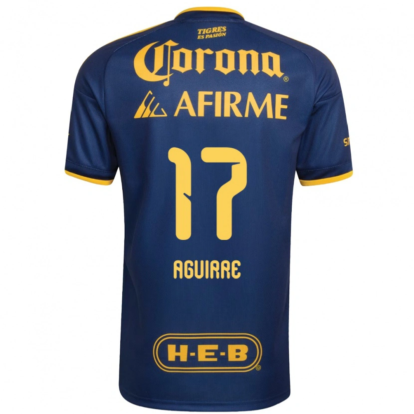Danxen Kvinder Rodrigo Aguirre #17 Kongelig Blå Gul Udebane Spillertrøjer 2026/27 Trøje T-Shirt