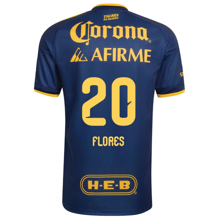 Danxen Kvinder Marcelo Flores #20 Kongelig Blå Gul Udebane Spillertrøjer 2026/27 Trøje T-Shirt