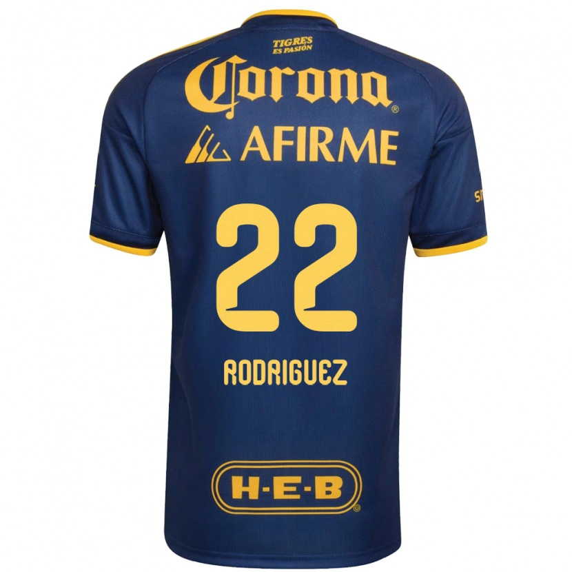 Danxen Kvinder Anika Rodriguez #22 Kongelig Blå Gul Udebane Spillertrøjer 2026/27 Trøje T-Shirt