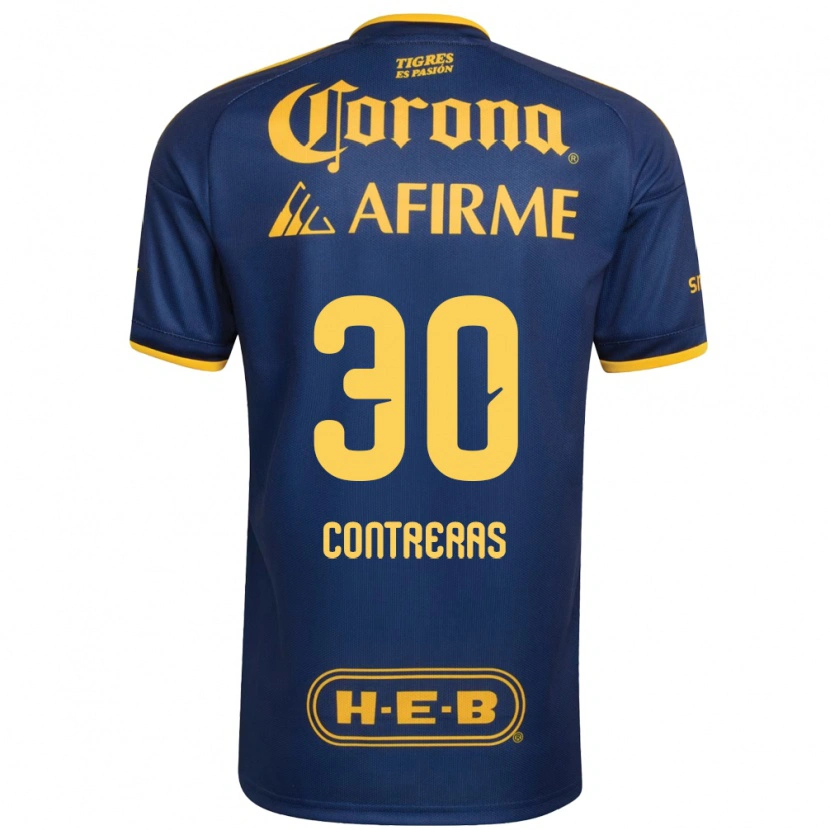 Danxen Kvinder Lizeth Contreras #30 Kongelig Blå Gul Udebane Spillertrøjer 2026/27 Trøje T-Shirt