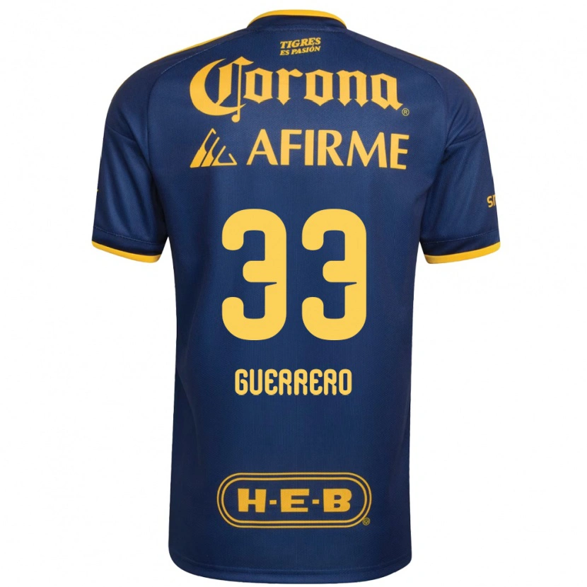 Danxen Kvinder Rafael Guerrero #33 Kongelig Blå Gul Udebane Spillertrøjer 2026/27 Trøje T-Shirt