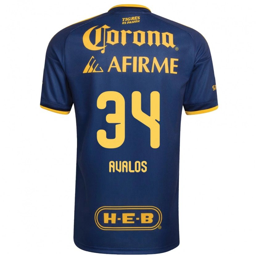Danxen Kvinder Erick Avalos #34 Kongelig Blå Gul Udebane Spillertrøjer 2026/27 Trøje T-Shirt