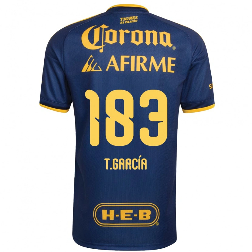 Danxen Kvinder Tomás García #183 Kongelig Blå Gul Udebane Spillertrøjer 2026/27 Trøje T-Shirt