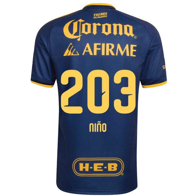 Danxen Kvinder Fernando Niño #203 Kongelig Blå Gul Udebane Spillertrøjer 2026/27 Trøje T-Shirt