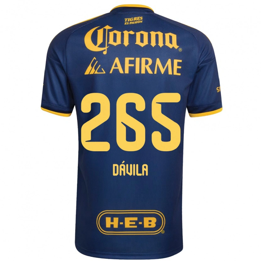 Danxen Kvinder Emiliano Dávila #265 Kongelig Blå Gul Udebane Spillertrøjer 2026/27 Trøje T-Shirt