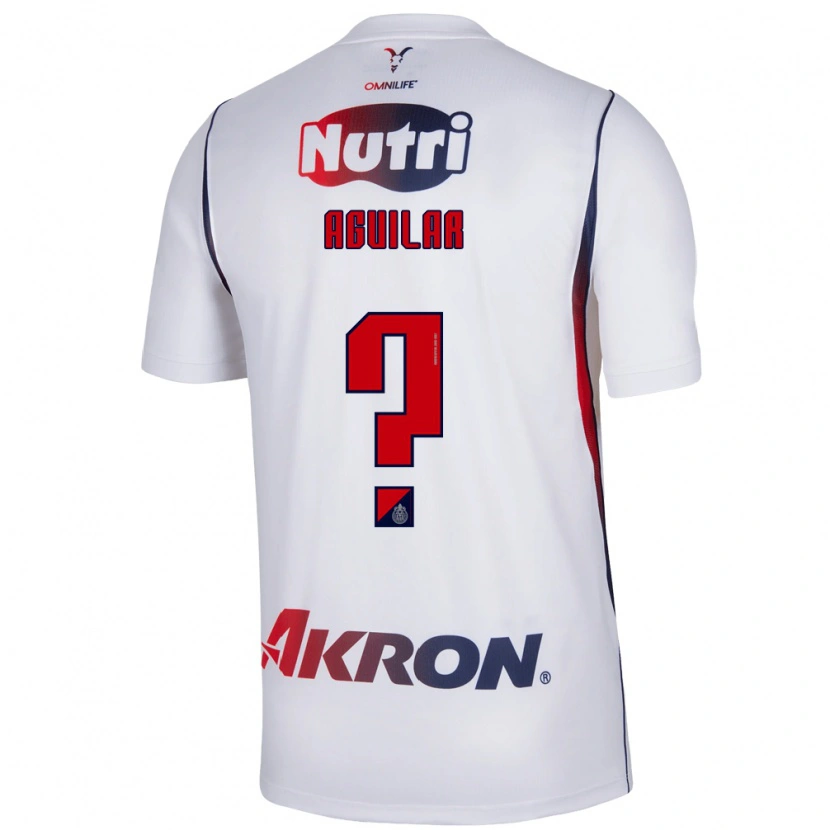 Danxen Kvinder Alexander Aguilar #0 Hvid Marineblå Rød Udebane Spillertrøjer 2026/27 Trøje T-Shirt