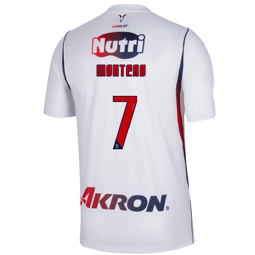 Danxen Kvinder Casandra Montero #7 Hvid Marineblå Rød Udebane Spillertrøjer 2026/27 Trøje T-Shirt