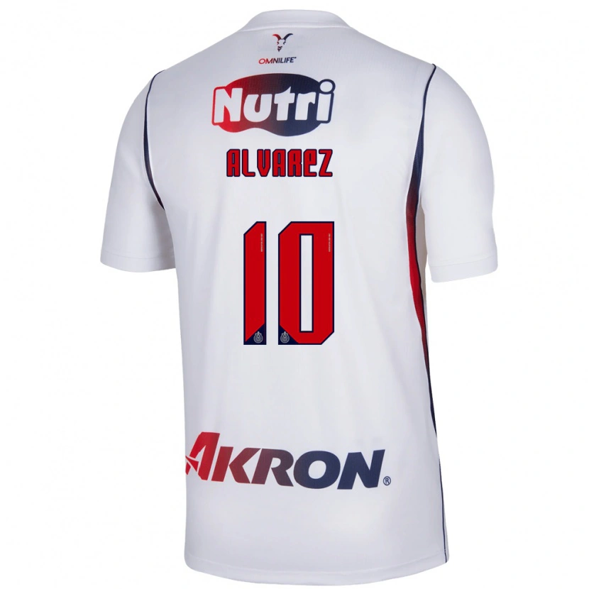 Danxen Kvinder Efraín Álvarez #10 Hvid Marineblå Rød Udebane Spillertrøjer 2026/27 Trøje T-Shirt