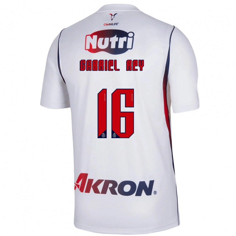 Danxen Kvinder Luis Gabriel Rey #16 Hvid Marineblå Rød Udebane Spillertrøjer 2026/27 Trøje T-Shirt