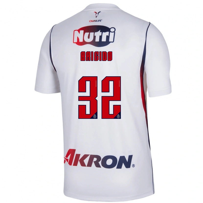 Danxen Kvinder Jesús Brígido #32 Hvid Marineblå Rød Udebane Spillertrøjer 2026/27 Trøje T-Shirt
