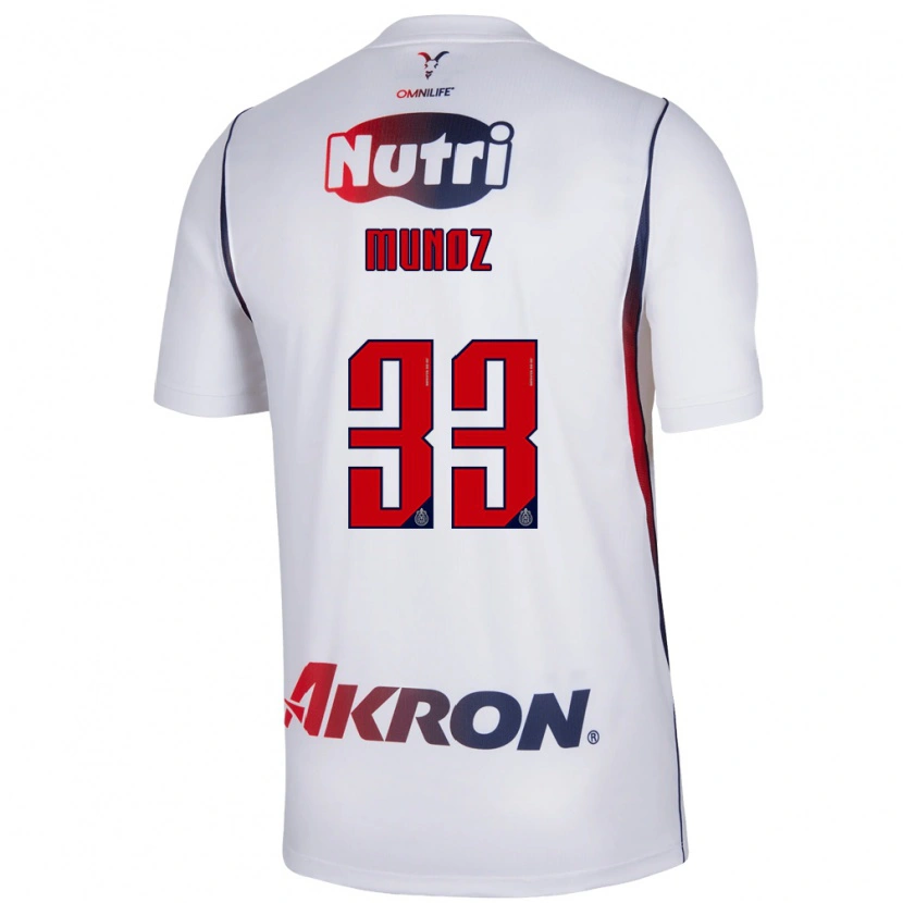 Danxen Kvinder Zahid Muñoz #33 Hvid Marineblå Rød Udebane Spillertrøjer 2026/27 Trøje T-Shirt
