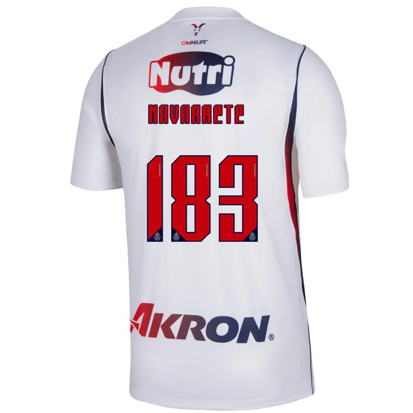 Danxen Kvinder Cristo Navarrete #183 Hvid Marineblå Rød Udebane Spillertrøjer 2026/27 Trøje T-Shirt