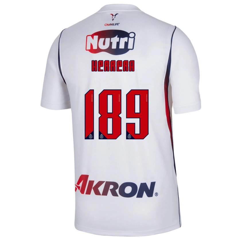 Danxen Kvinder Antonio Herrera #189 Hvid Marineblå Rød Udebane Spillertrøjer 2026/27 Trøje T-Shirt