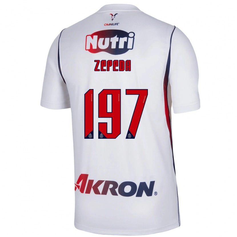 Danxen Kvinder Carlos Zepeda #197 Hvid Marineblå Rød Udebane Spillertrøjer 2026/27 Trøje T-Shirt
