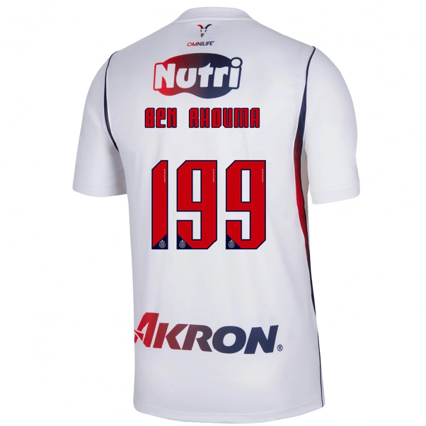 Danxen Kvinder Anwar Ben Rhouma #199 Hvid Marineblå Rød Udebane Spillertrøjer 2026/27 Trøje T-Shirt