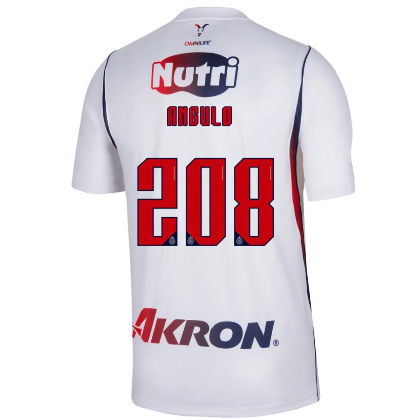 Danxen Kvinder Ismael Angulo #208 Hvid Marineblå Rød Udebane Spillertrøjer 2026/27 Trøje T-Shirt