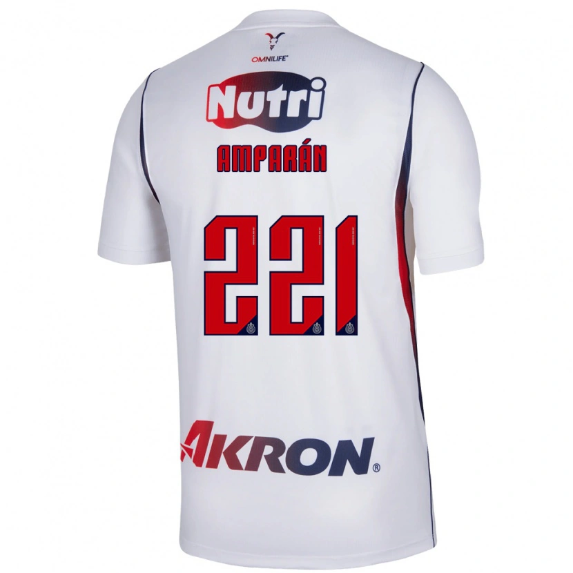 Danxen Kvinder Christian Amparán #221 Hvid Marineblå Rød Udebane Spillertrøjer 2026/27 Trøje T-Shirt