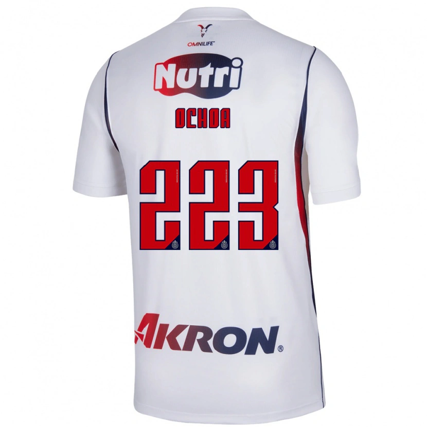 Danxen Kvinder Diego Ochoa #223 Hvid Marineblå Rød Udebane Spillertrøjer 2026/27 Trøje T-Shirt
