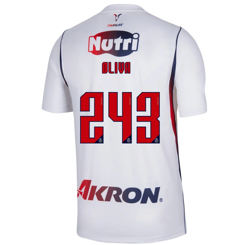 Danxen Kvinder Diego Oliva #243 Hvid Marineblå Rød Udebane Spillertrøjer 2026/27 Trøje T-Shirt
