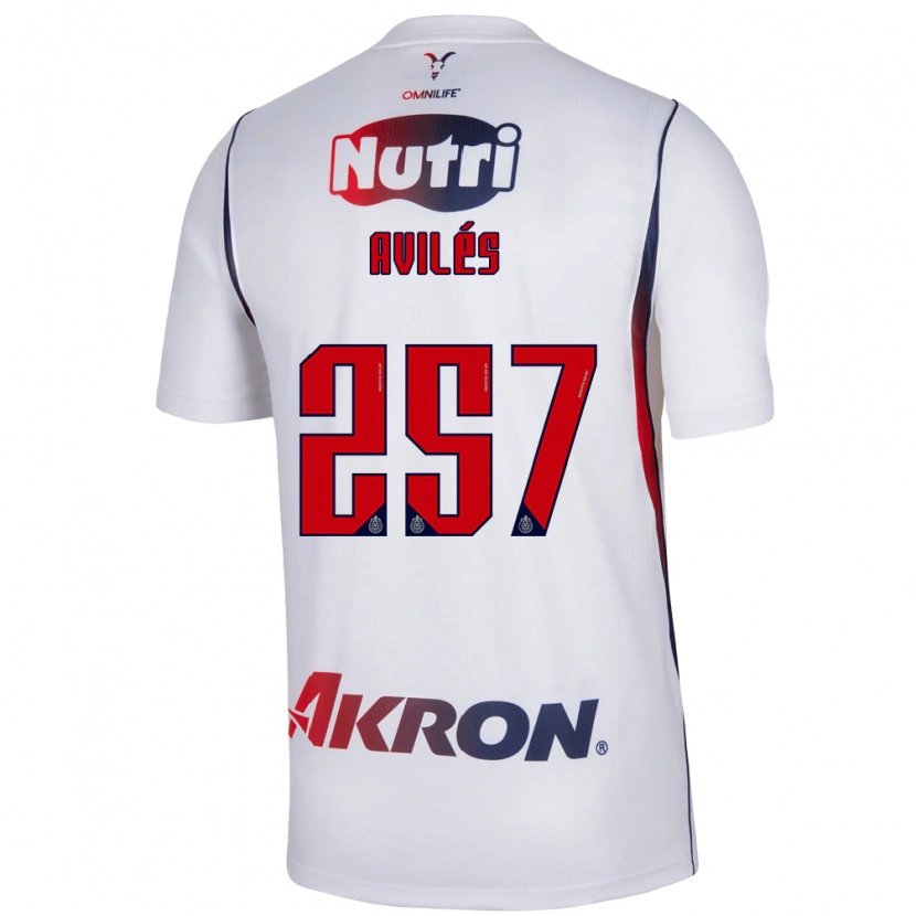 Danxen Kvinder Emmanuel Avilés #257 Hvid Marineblå Rød Udebane Spillertrøjer 2026/27 Trøje T-Shirt