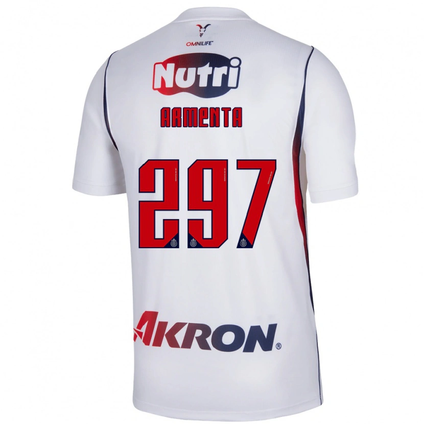 Danxen Kvinder Deibith Armenta #297 Hvid Marineblå Rød Udebane Spillertrøjer 2026/27 Trøje T-Shirt