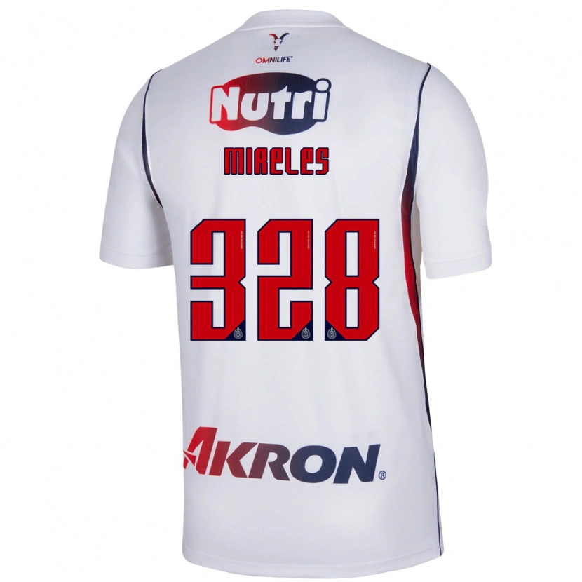 Danxen Kvinder Ricardo Mireles #328 Hvid Marineblå Rød Udebane Spillertrøjer 2026/27 Trøje T-Shirt