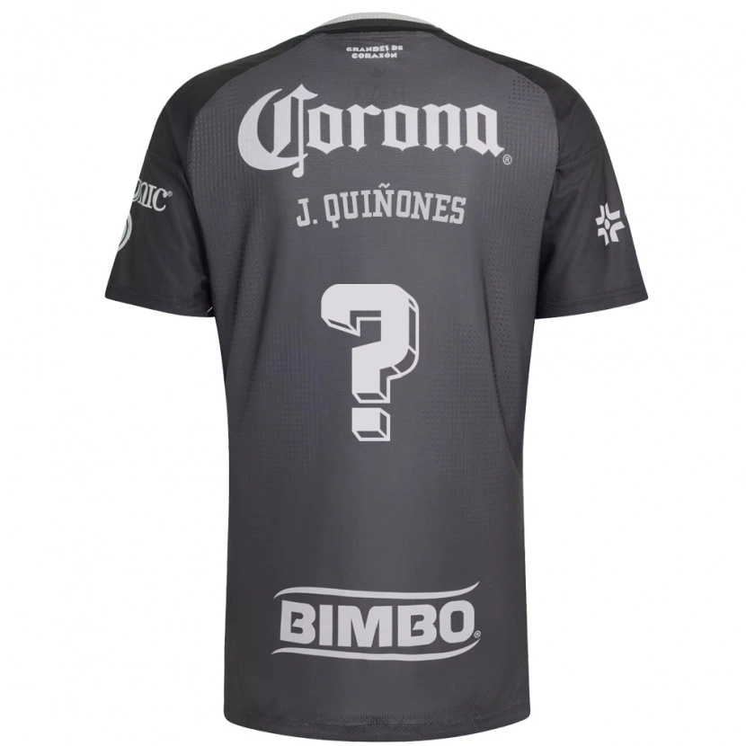 Danxen Kvinder Julián Quiñones #0 Grå Hvid Sort Udebane Spillertrøjer 2026/27 Trøje T-Shirt