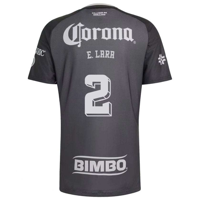 Danxen Kvinder Emilio Lara #2 Grå Hvid Sort Udebane Spillertrøjer 2026/27 Trøje T-Shirt