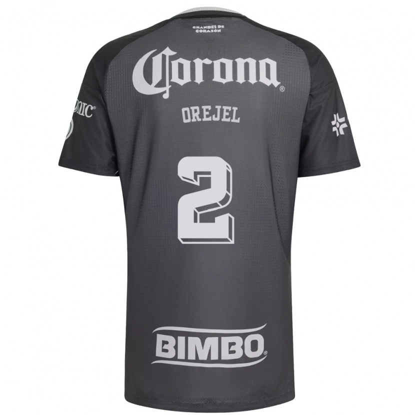 Danxen Kvinder Jocelyn Orejel #2 Grå Hvid Sort Udebane Spillertrøjer 2026/27 Trøje T-Shirt