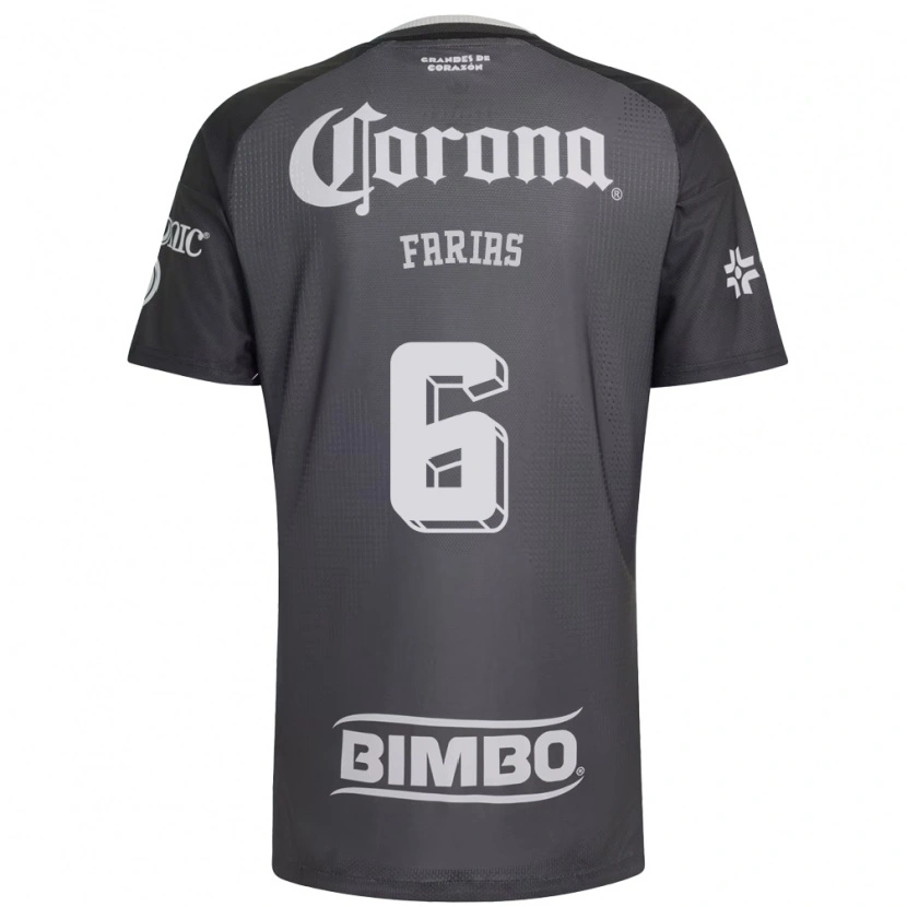 Danxen Kvinder Janelly Farias #6 Grå Hvid Sort Udebane Spillertrøjer 2026/27 Trøje T-Shirt