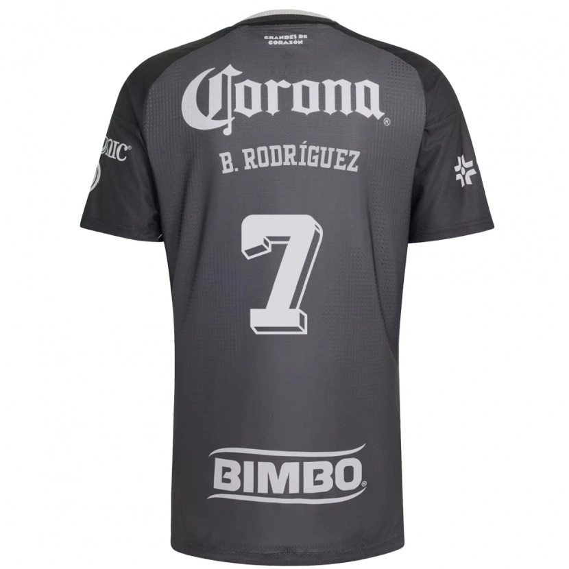 Danxen Kvinder Brian Rodríguez #7 Grå Hvid Sort Udebane Spillertrøjer 2026/27 Trøje T-Shirt