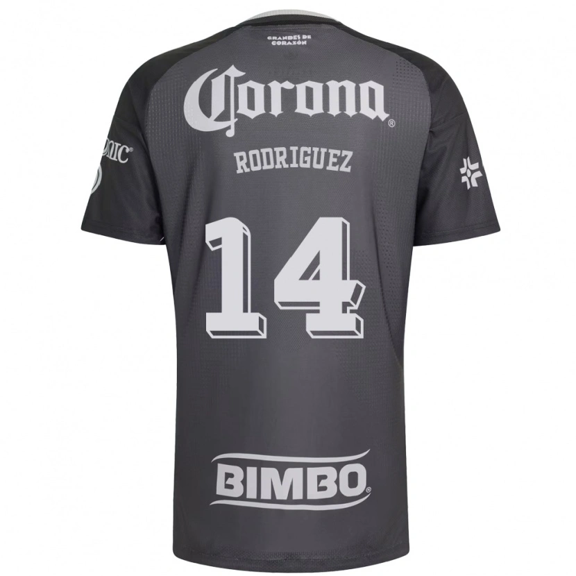 Danxen Kvinder Monica Rodriguez #14 Grå Hvid Sort Udebane Spillertrøjer 2026/27 Trøje T-Shirt