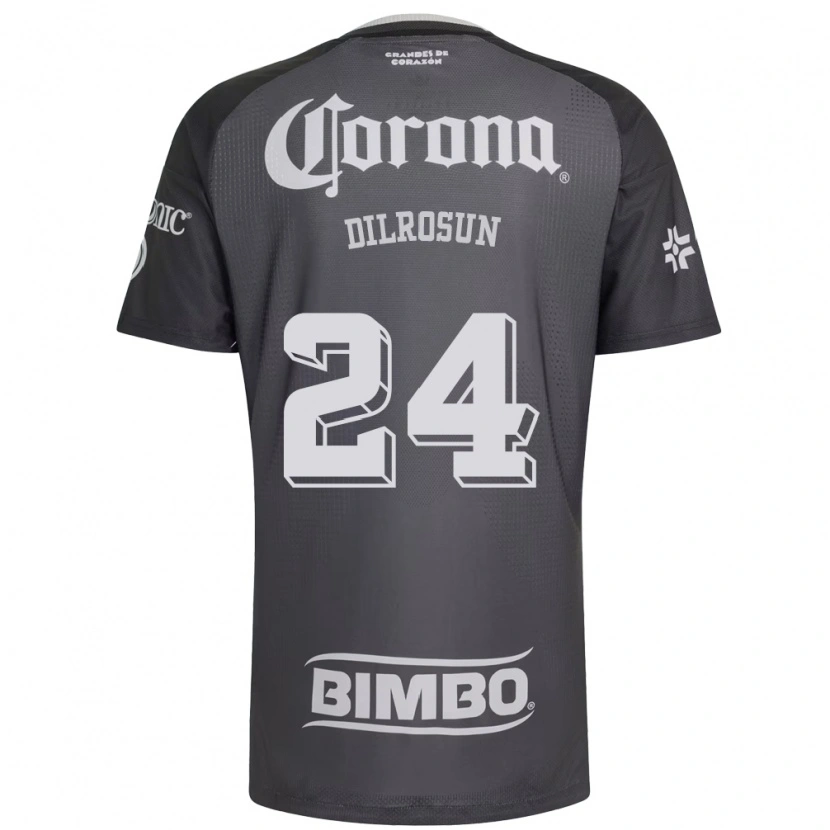 Danxen Kvinder Javairo Dilrosun #24 Grå Hvid Sort Udebane Spillertrøjer 2026/27 Trøje T-Shirt