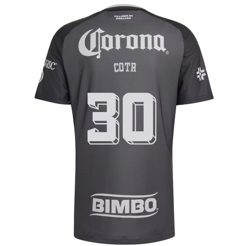 Danxen Kvinder Rodolfo Cota #30 Grå Hvid Sort Udebane Spillertrøjer 2026/27 Trøje T-Shirt