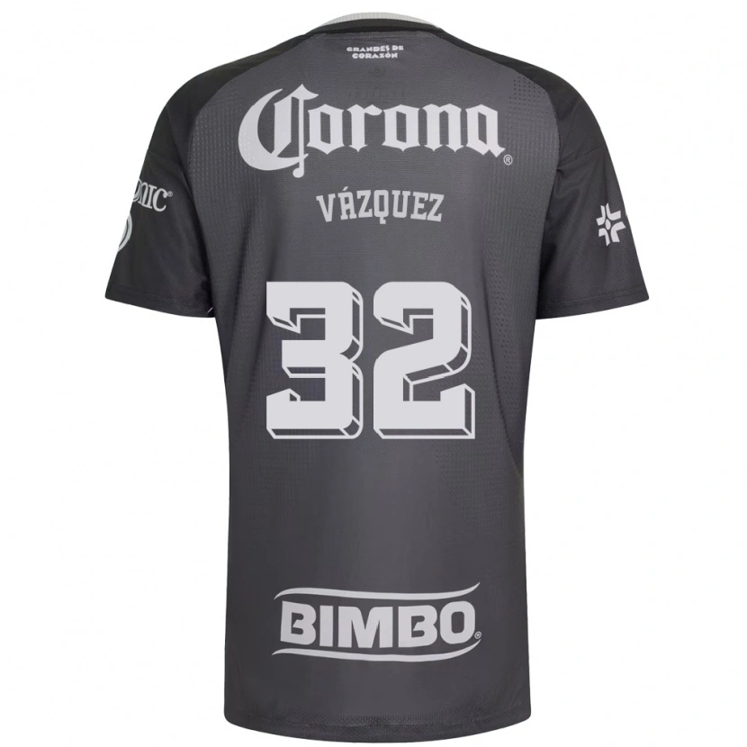 Danxen Kvinder Miguel Vázquez #32 Grå Hvid Sort Udebane Spillertrøjer 2026/27 Trøje T-Shirt