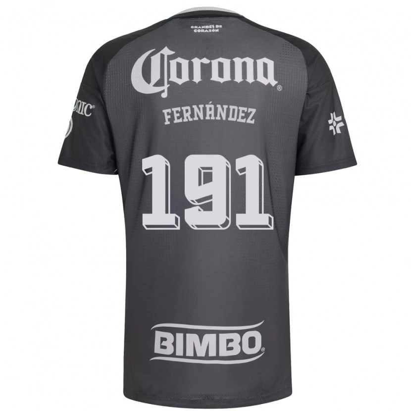 Danxen Kvinder Adrián Fernández #191 Grå Hvid Sort Udebane Spillertrøjer 2026/27 Trøje T-Shirt