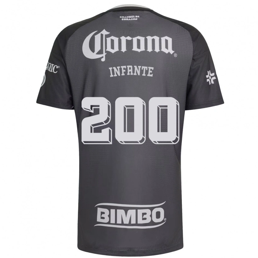 Danxen Kvinder Armando Infante #200 Grå Hvid Sort Udebane Spillertrøjer 2026/27 Trøje T-Shirt