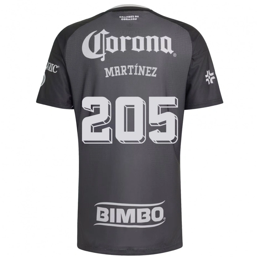 Danxen Kvinder Sebastián Martínez #205 Grå Hvid Sort Udebane Spillertrøjer 2026/27 Trøje T-Shirt