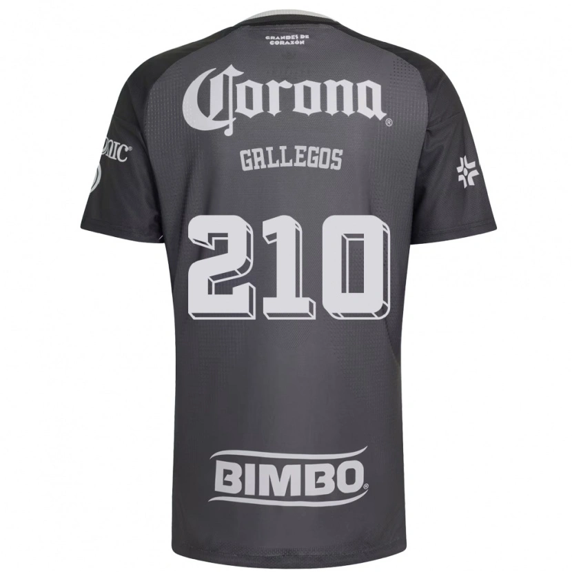 Danxen Kvinder José Gallegos #210 Grå Hvid Sort Udebane Spillertrøjer 2026/27 Trøje T-Shirt