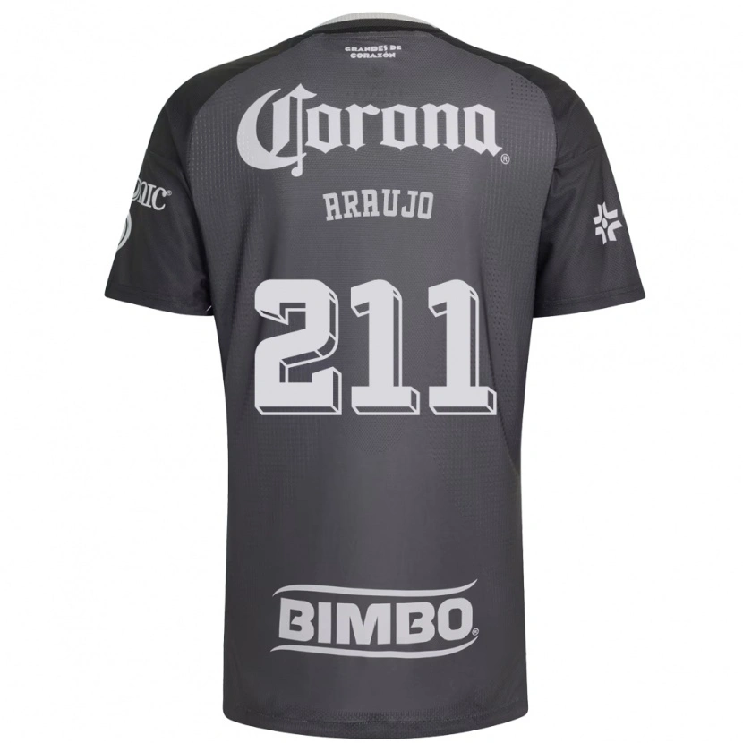 Danxen Kvinder Andrés Araujo #211 Grå Hvid Sort Udebane Spillertrøjer 2026/27 Trøje T-Shirt