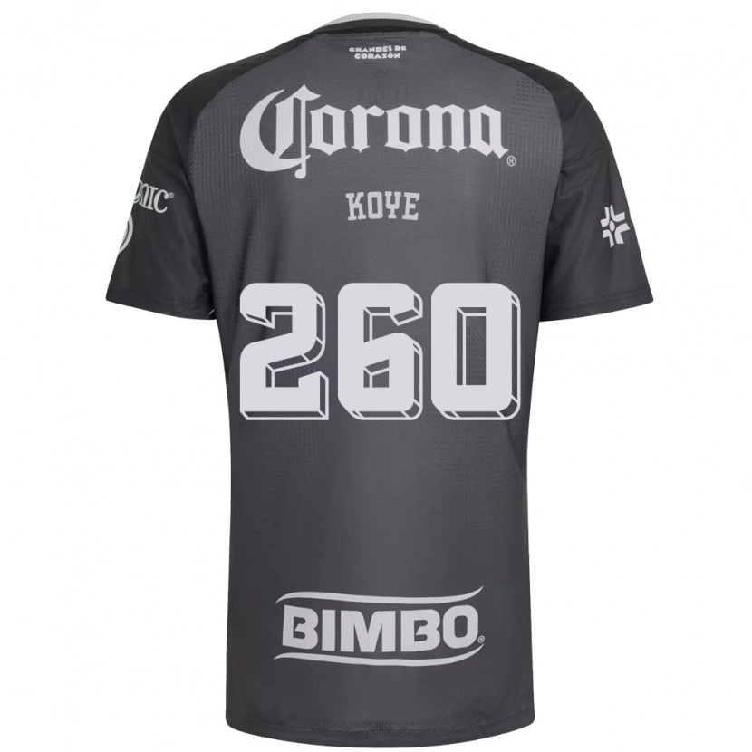 Danxen Kvinder Julián Koye #260 Grå Hvid Sort Udebane Spillertrøjer 2026/27 Trøje T-Shirt
