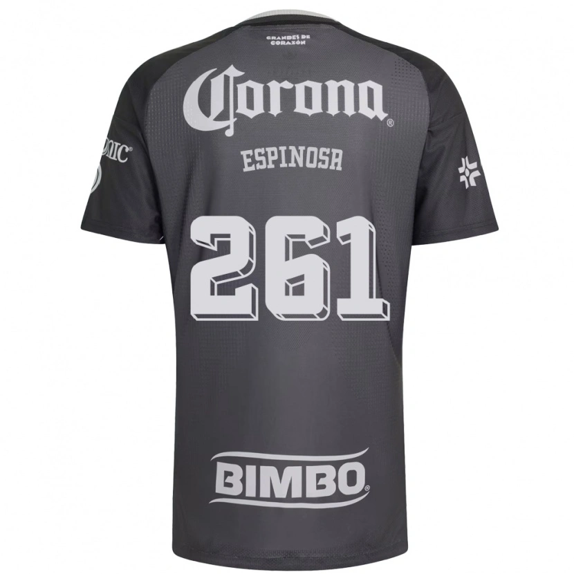Danxen Kvinder Diego Espinosa #261 Grå Hvid Sort Udebane Spillertrøjer 2026/27 Trøje T-Shirt