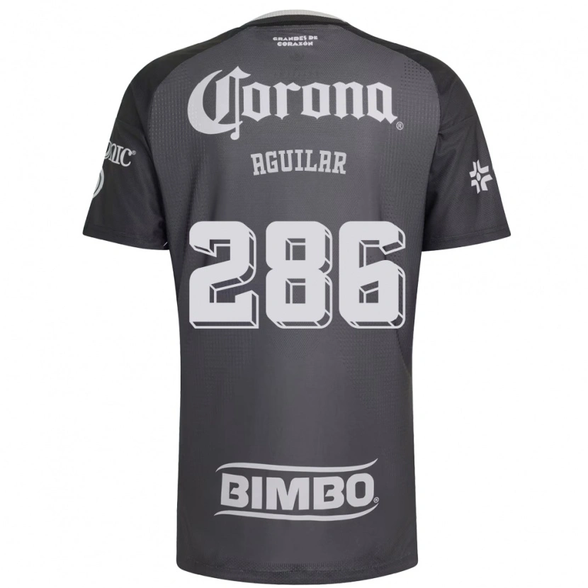 Danxen Kvinder Nicolás Aguilar #286 Grå Hvid Sort Udebane Spillertrøjer 2026/27 Trøje T-Shirt