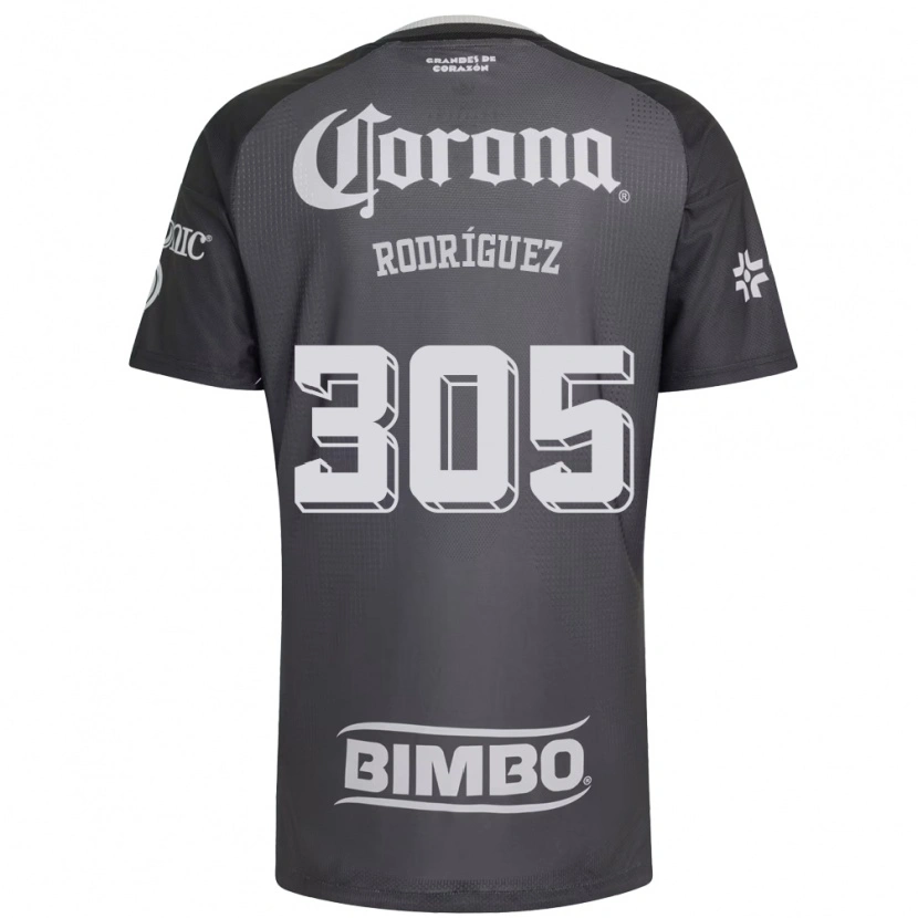 Danxen Kvinder Bryan Rodríguez #305 Grå Hvid Sort Udebane Spillertrøjer 2026/27 Trøje T-Shirt