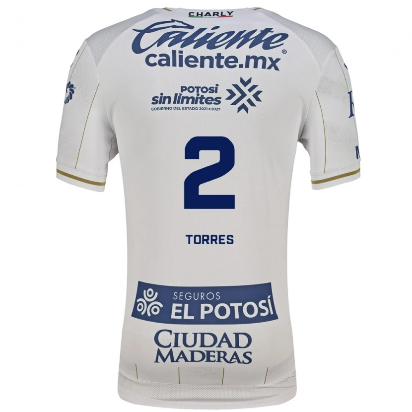 Danxen Kvinder Román Torres #2 Hvid Blå Udebane Spillertrøjer 2026/27 Trøje T-Shirt