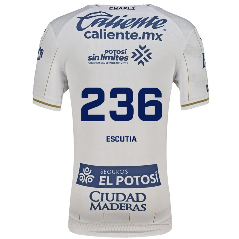 Danxen Kvinder Ángel Escutia #236 Hvid Blå Udebane Spillertrøjer 2026/27 Trøje T-Shirt