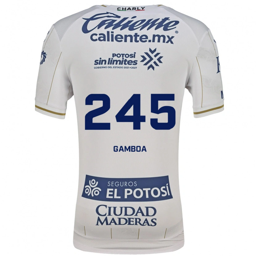Danxen Kvinder Martín Gamboa #245 Hvid Blå Udebane Spillertrøjer 2026/27 Trøje T-Shirt