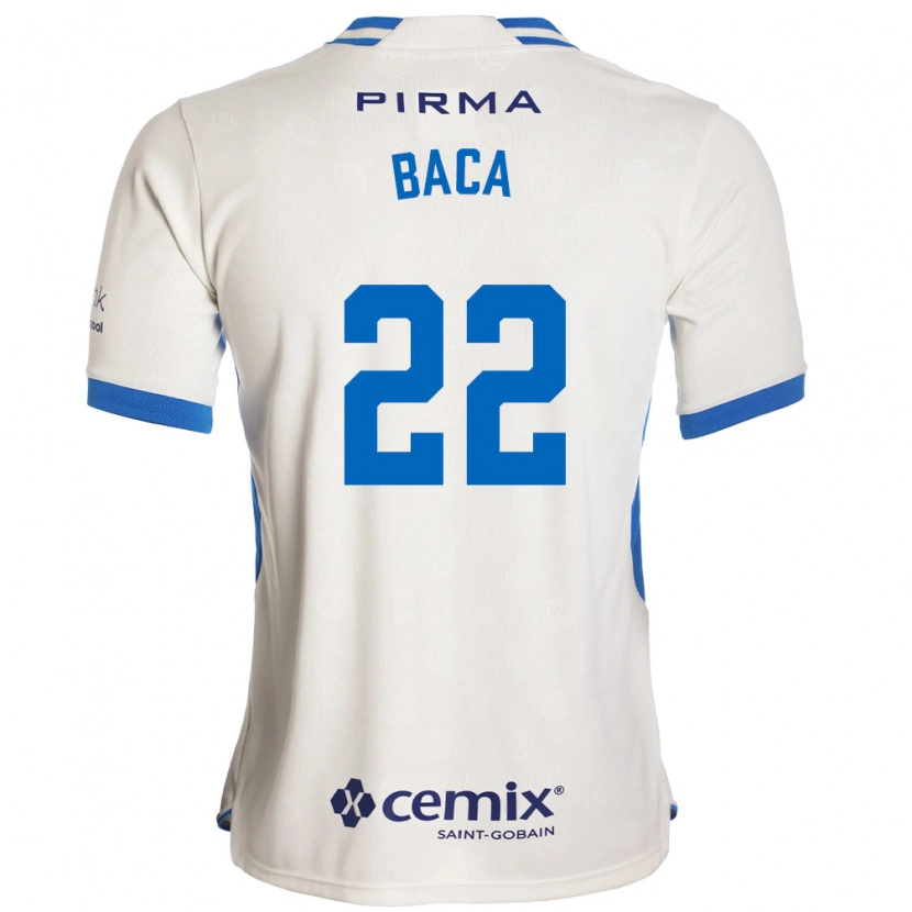 Danxen Kvinder Rafael Baca #22 Hvid Blå Rød Udebane Spillertrøjer 2026/27 Trøje T-Shirt