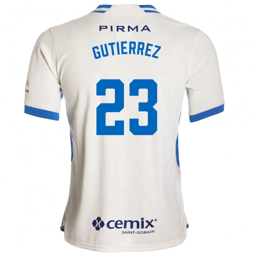Danxen Kvinder Ivonne Gutierrez #23 Hvid Blå Rød Udebane Spillertrøjer 2026/27 Trøje T-Shirt