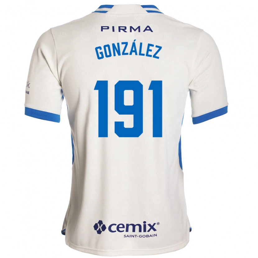 Danxen Kvinder Alejandro González #191 Hvid Blå Rød Udebane Spillertrøjer 2026/27 Trøje T-Shirt